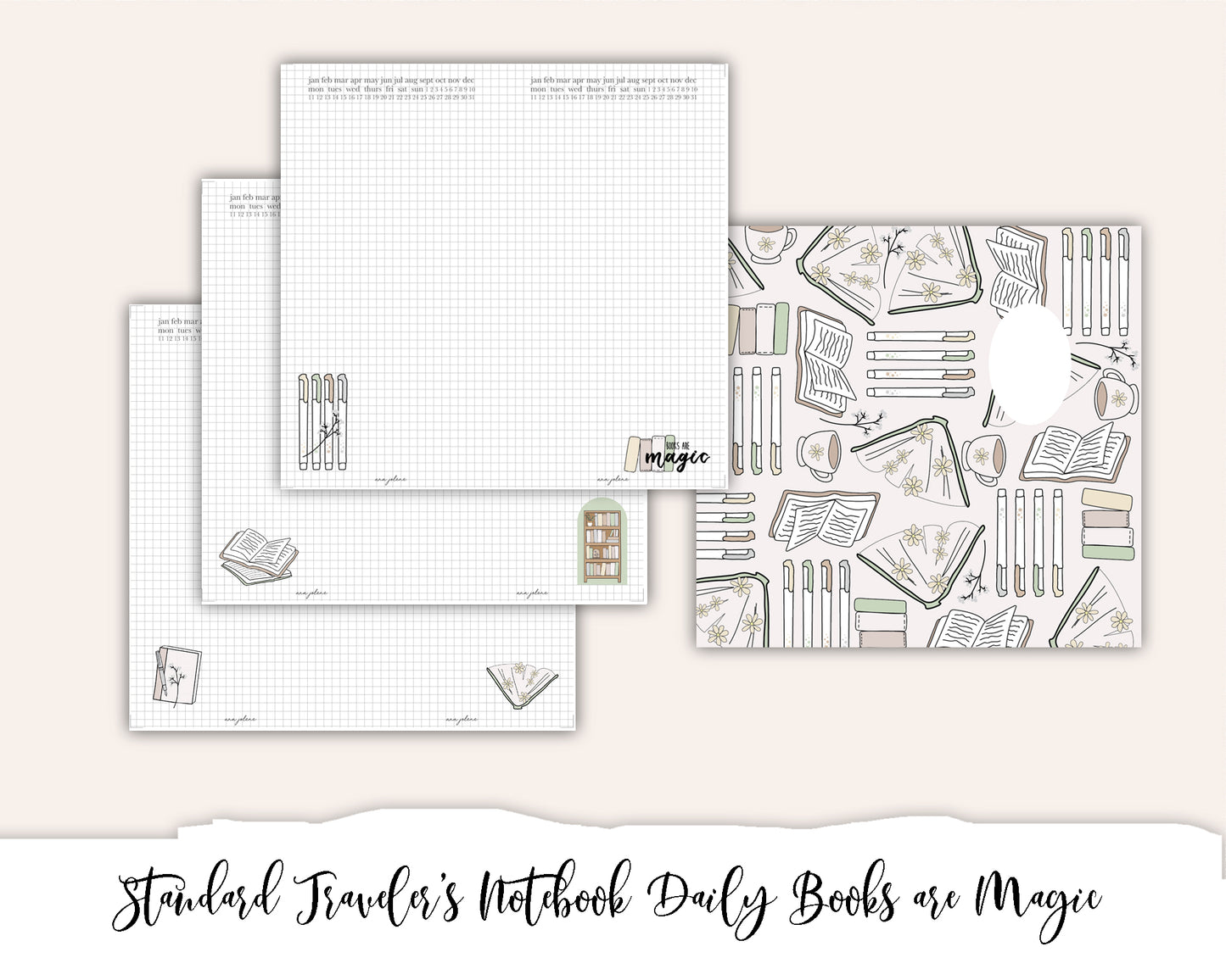 Standard Traveler's Notebook Printable - Daily Books are Magic
