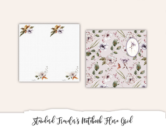 Standard Traveler's Notebook Printable - Flora Grid