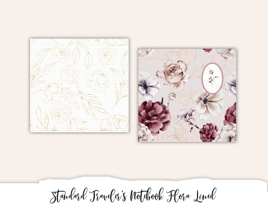Standard Traveler's Notebook Printable - Flora Lined