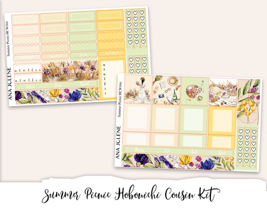 SUMMER PICNIC Hobonichi Cousin Weekly Planner Sticker Kit