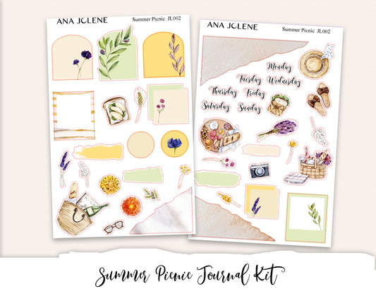 SUMMER PICNIC Bullet Journaling Sticker Kit