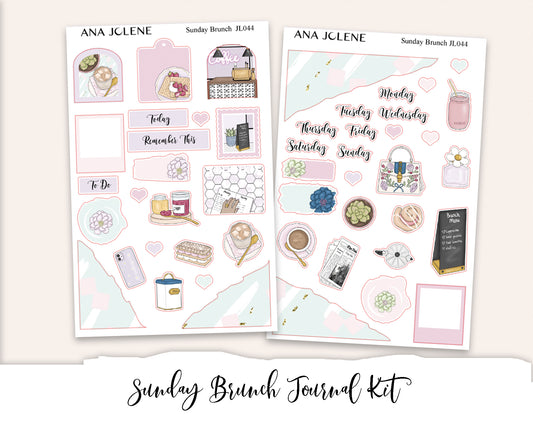 SUNDAY BRUNCH Mini Journal Sticker Kit