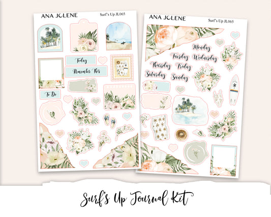 SURF'S UP Mini Journal Sticker Kit