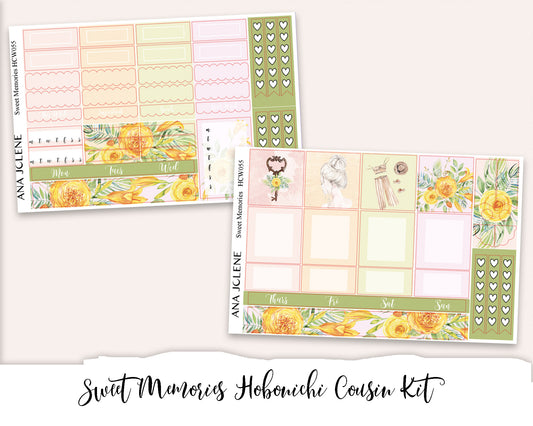 SWEET MEMORIES Hobonichi Cousin Weekly Planner Sticker Kit