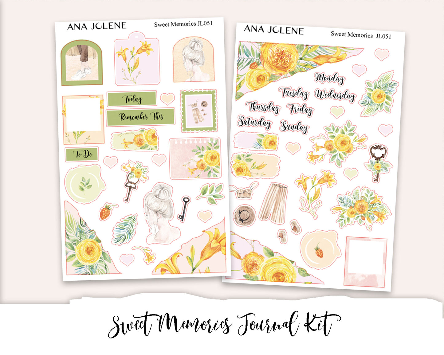 SWEET MEMORIES Mini Journal Sticker Kit