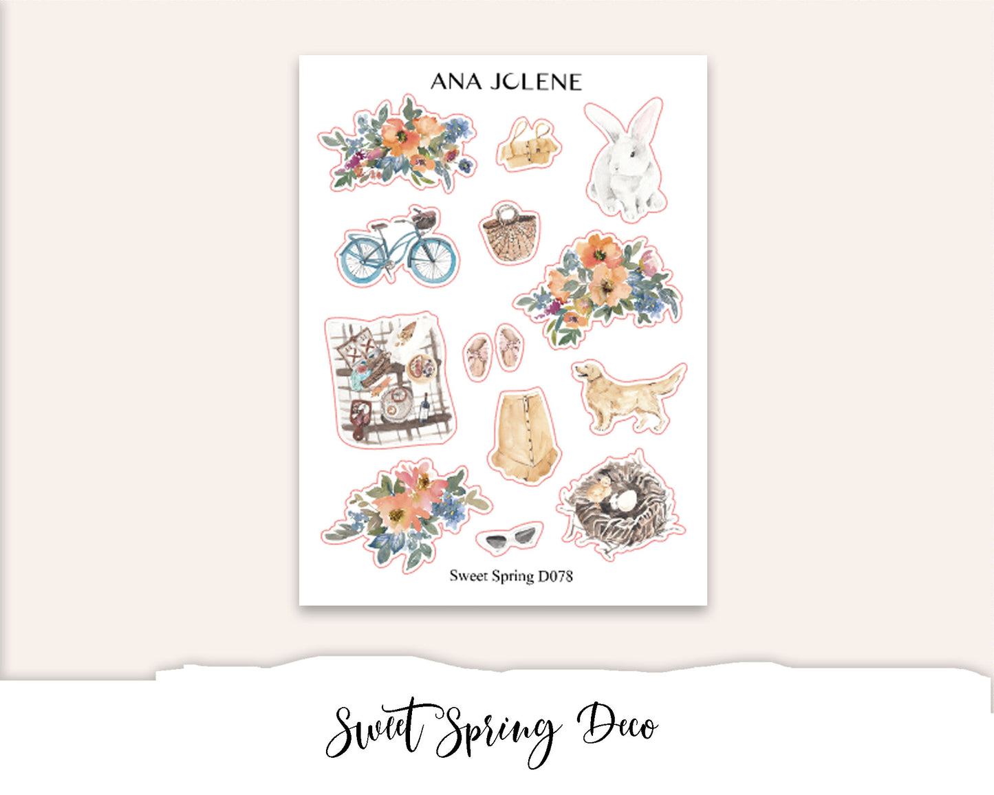 SWEET SPRING Planner Sticker Kit (Vertical Weekly)