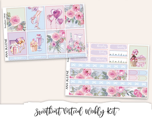SWEETHEART Planner Sticker Kit (Vertical Weekly)