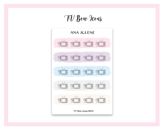TV Bow Icon Stickers