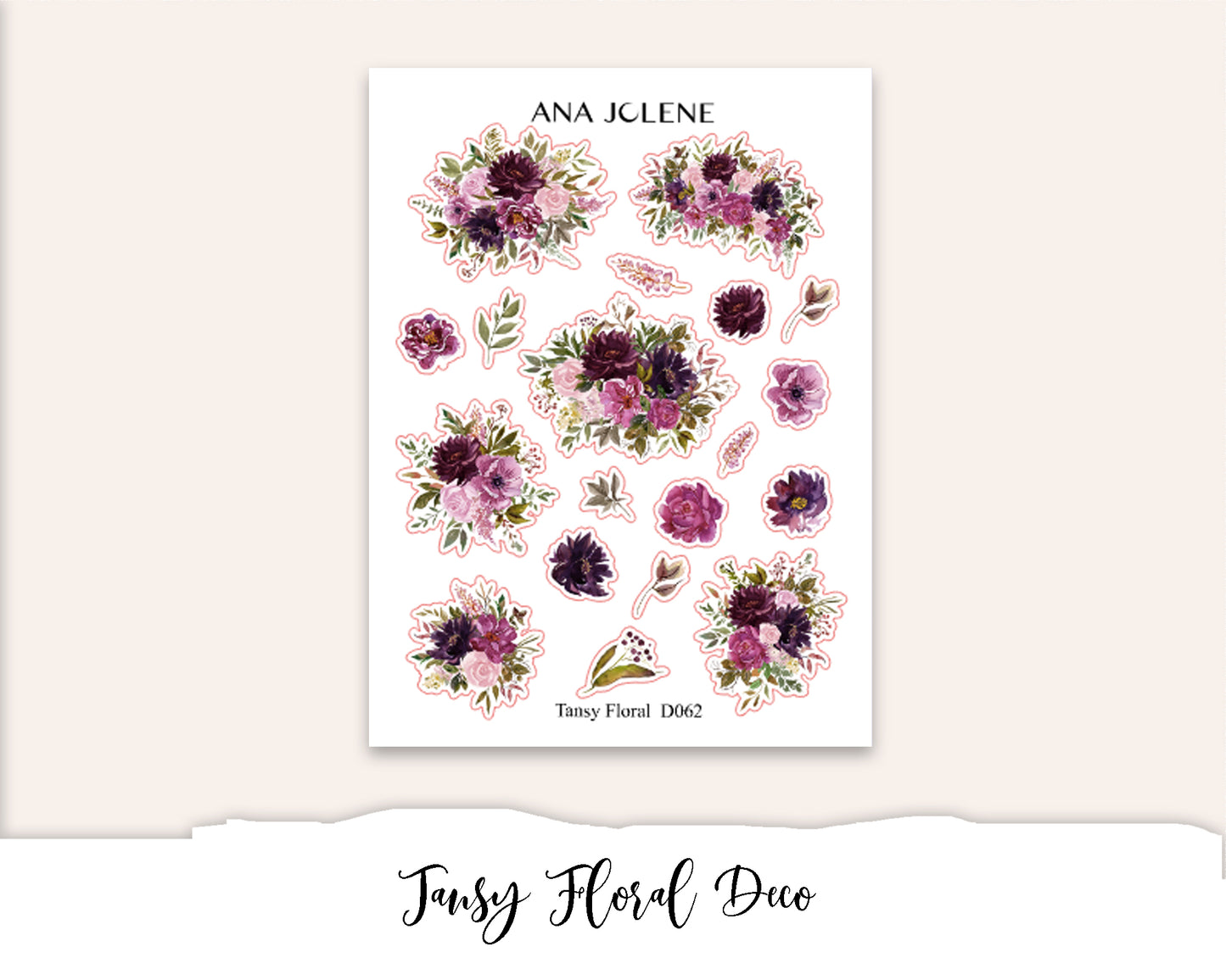 TANSY FLORAL Full Journal Sticker Kit