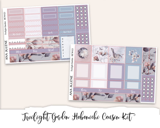 TWILIGHT GARDEN Hobonichi Cousin Weekly Planner Sticker Kit