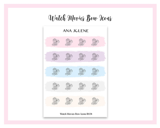 Watch Movies Bow Icon Stickers