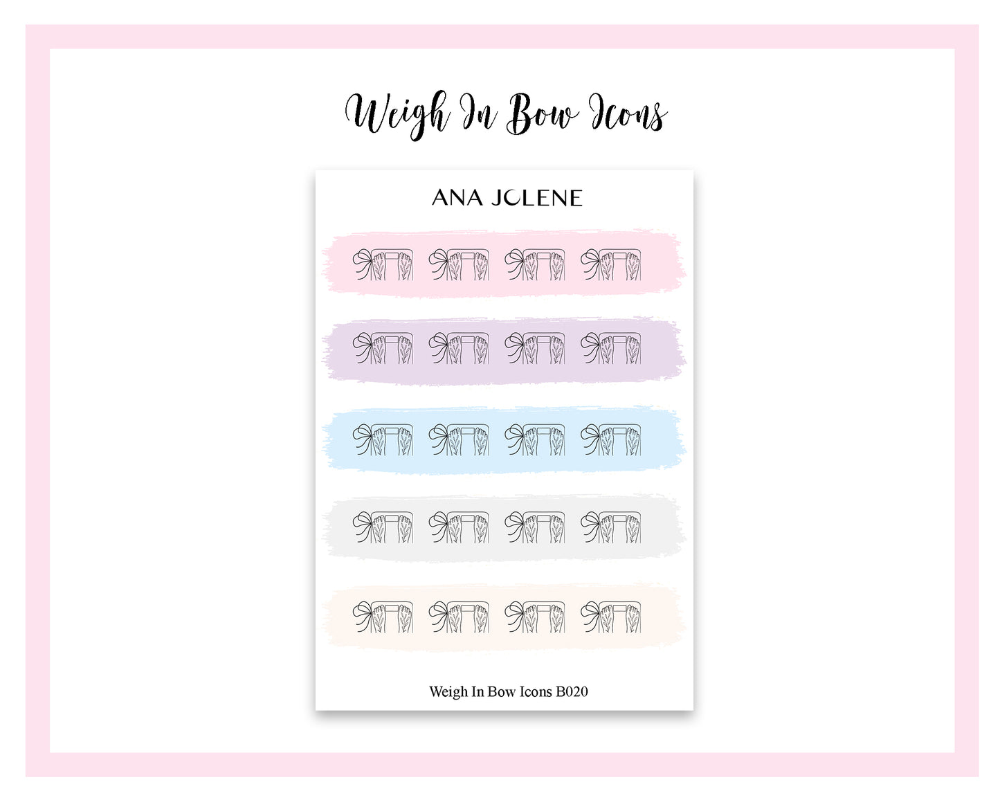 Weigh In (Scale) Bow Icon Stickers