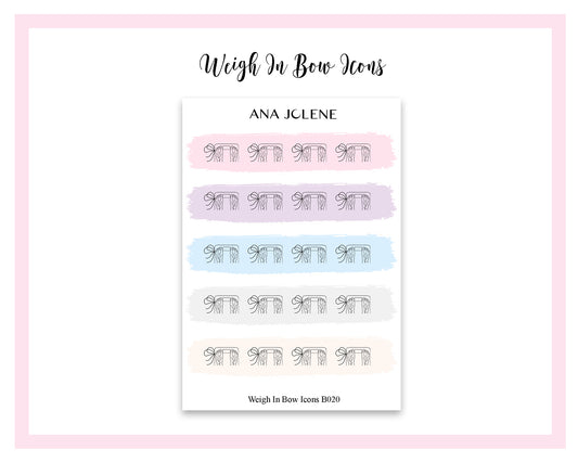 Weigh In (Scale) Bow Icon Stickers