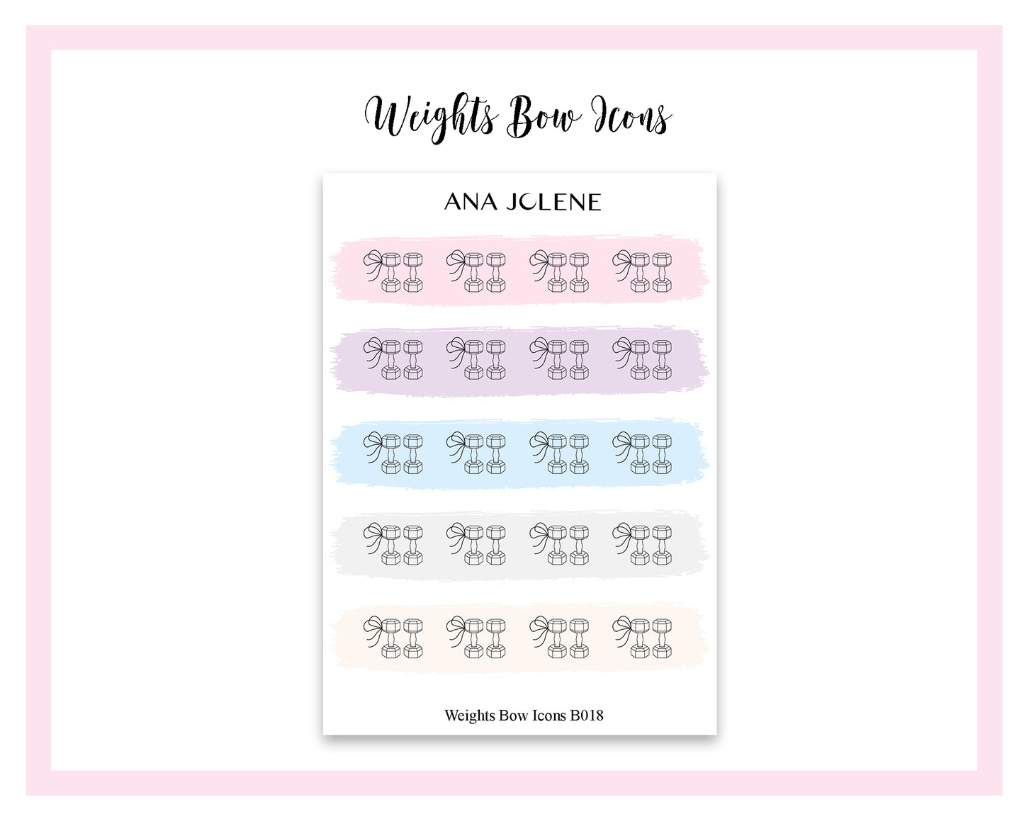 Weights Bow Icon Stickers