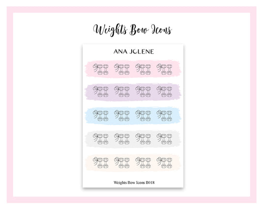 Weights Bow Icon Stickers