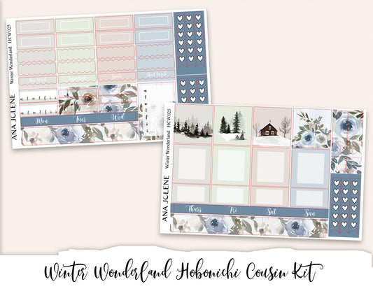WINTER WONDERLAND Hobonichi Cousin Weekly Planner Sticker Kit