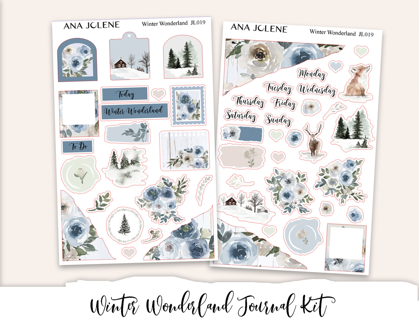 WINTER WONDERLAND Mini Journal Sticker Kit