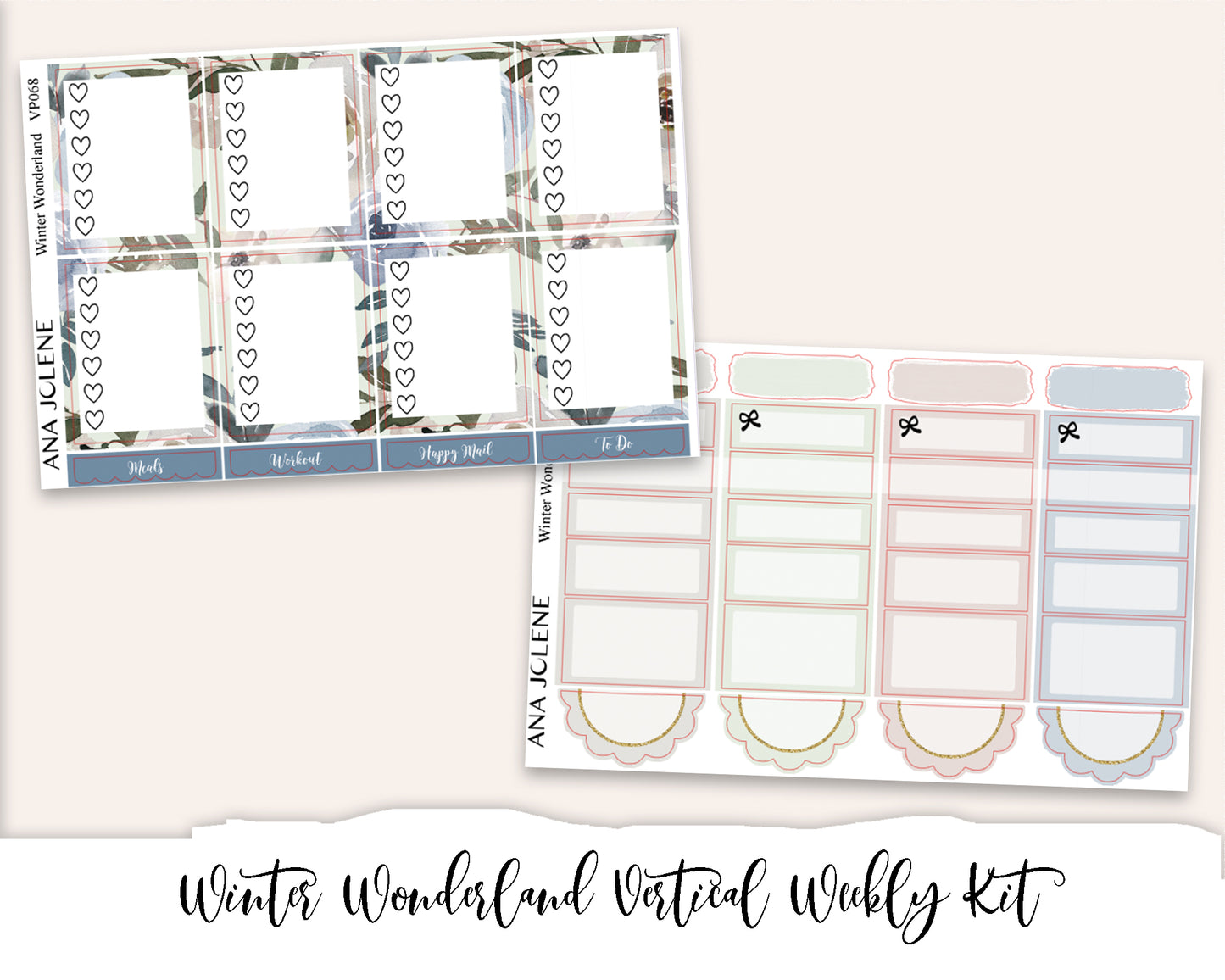 WINTER WONDERLAND Planner Sticker Kit (Vertical Weekly)