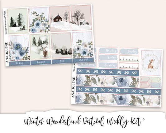 WINTER WONDERLAND Planner Sticker Kit (Vertical Weekly)
