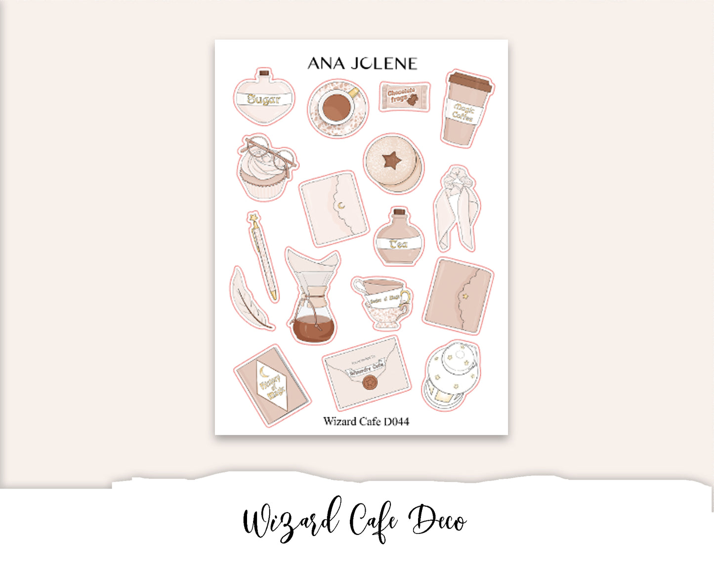 WIZARD CAFE Hobonichi Cousin Weekly Planner Sticker Kit