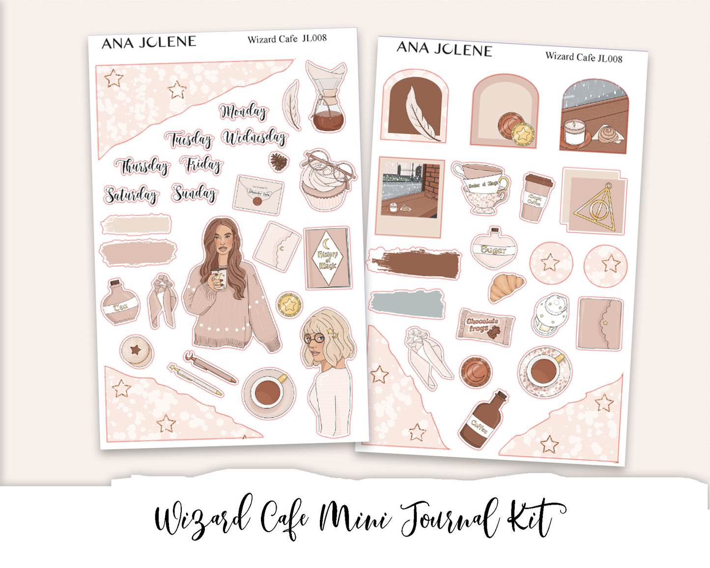 WIZARD CAFE Mini Journal Sticker Kit