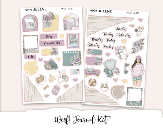 WOOF! Mini Journal Sticker Kit