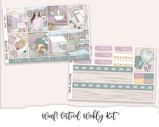 WOOF! Planner Sticker Kit (Vertical Weekly)