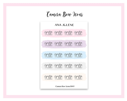 Camera (Filming) Bow Icon Stickers