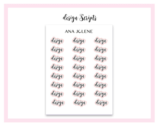 Design Script Stickers