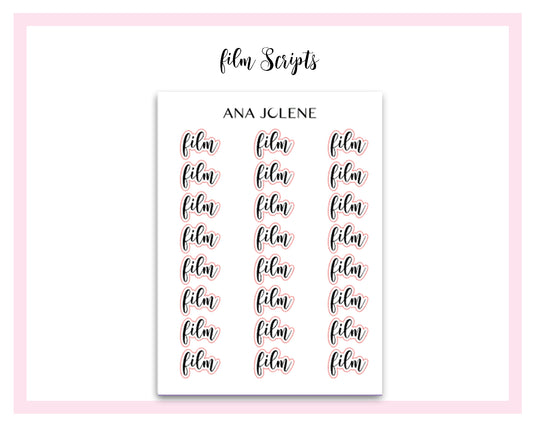 Film Script Stickers