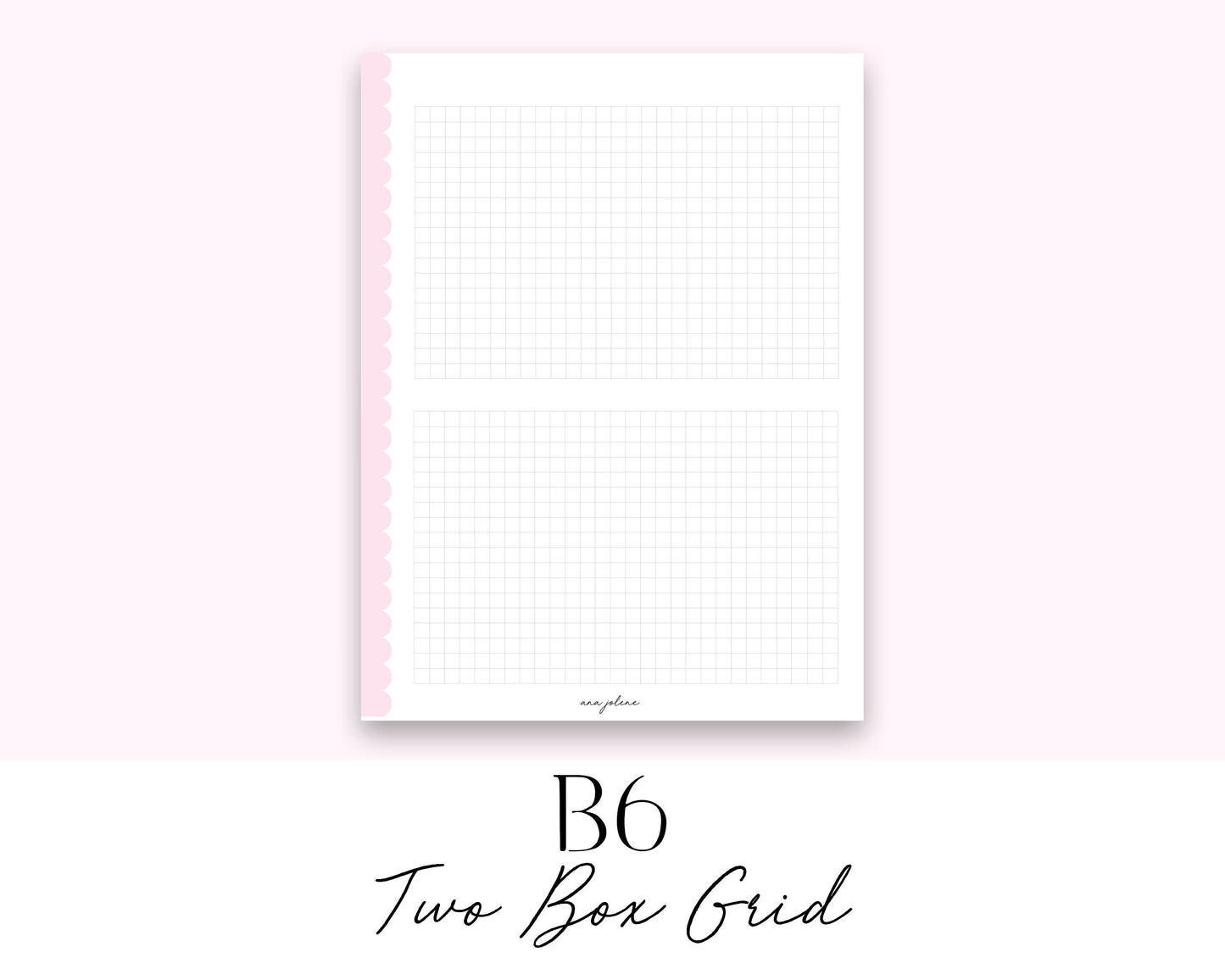 B6 Rings Two Box Grid Printable