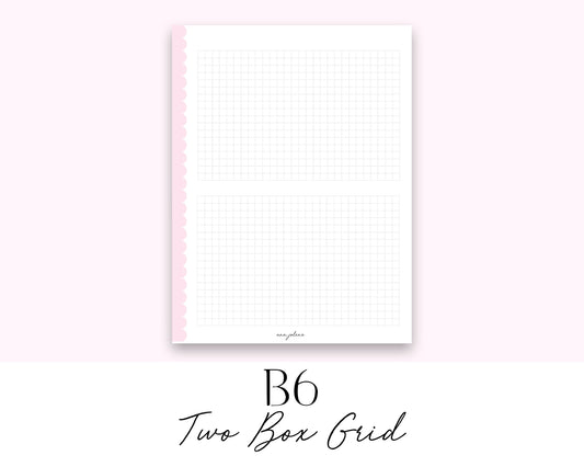 B6 Rings Two Box Grid Printable