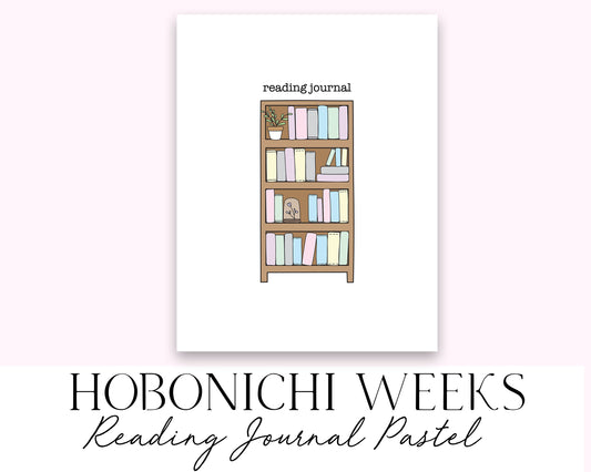 Hobonichi Weeks Reading Journal Pastel Bookshelf (Books Read Tracker) Printable