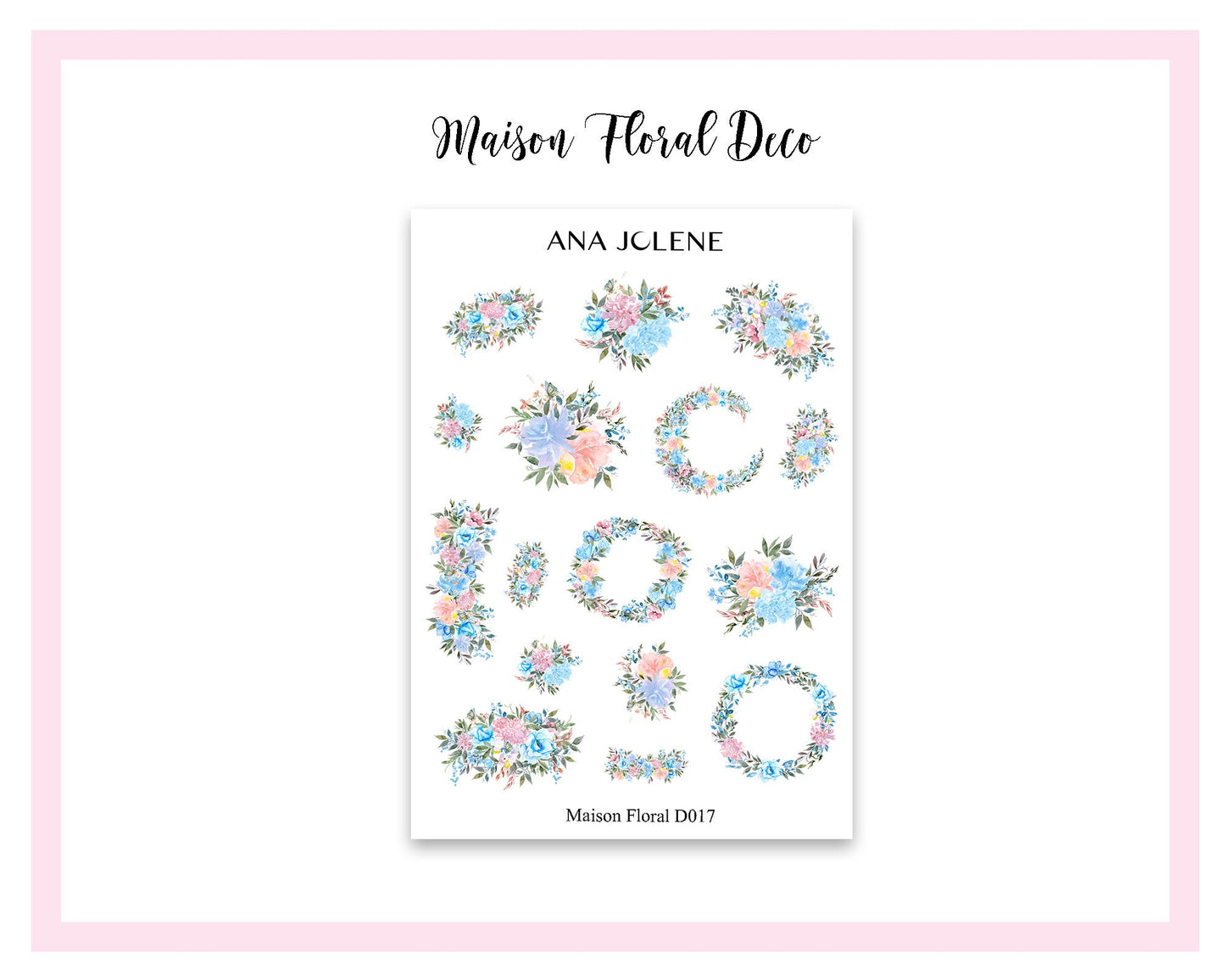 MAISON FLORAL Monthly Planner Sticker Kit (A5Wide)