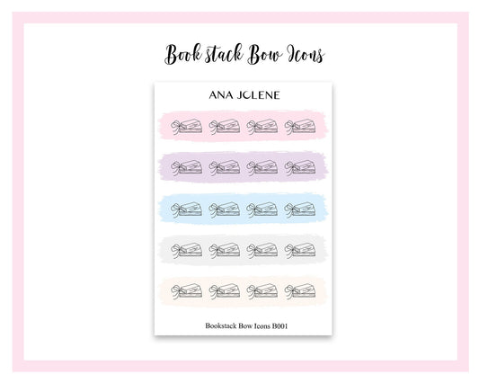 Bookstack (Reading) Bow Icon Stickers