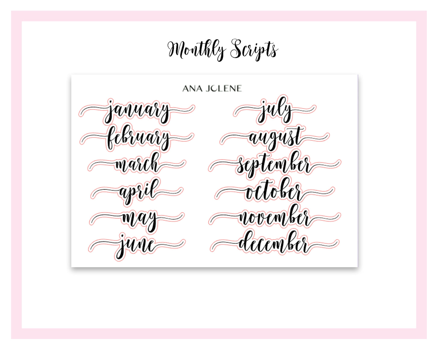 ONCE UPON A FALL EC A5 Monthly Planner Sticker Kit