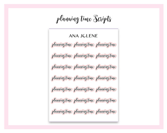 Planning Time Script Stickers