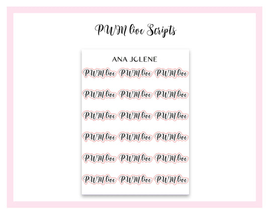 PWM Live Script Stickers