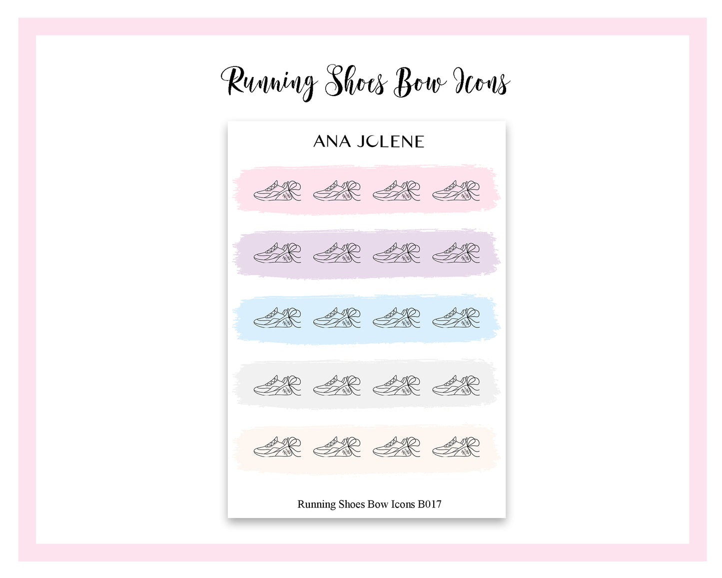 Running Shoes Bow Icon Stickers