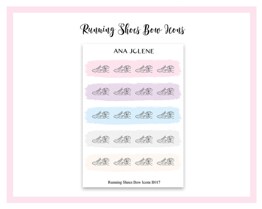 Running Shoes Bow Icon Stickers