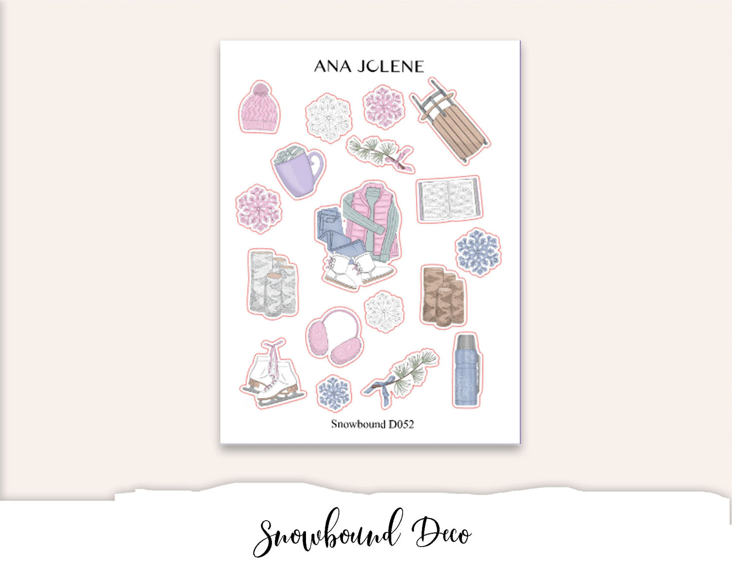SNOWBOUND EC A5 Monthly Planner Sticker Kit