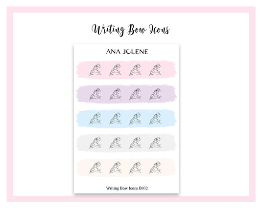 Writing Bow Icon Stickers