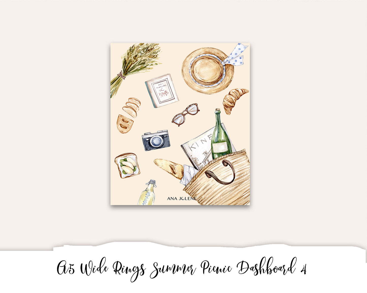 A5 Wide Rings Summer Picnic Dashboard 4 Printable