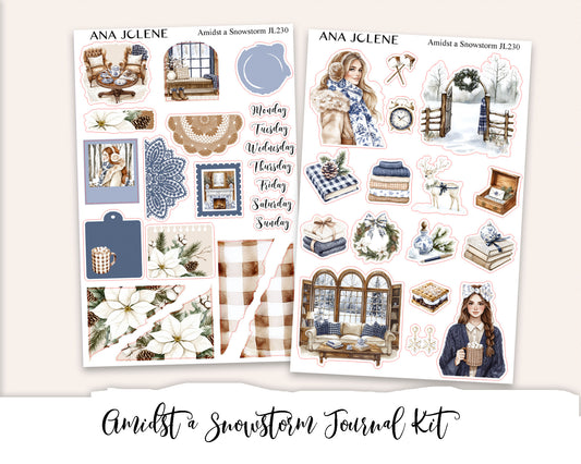 AMIDST A SNOWSTORM   Mini Journal Sticker Kit