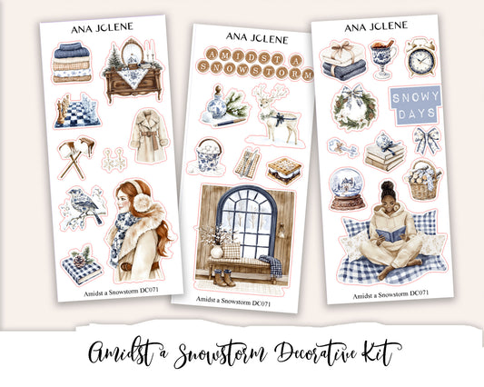 AMIDST A SNOWSTORM   Decorative Planner Sticker Kit