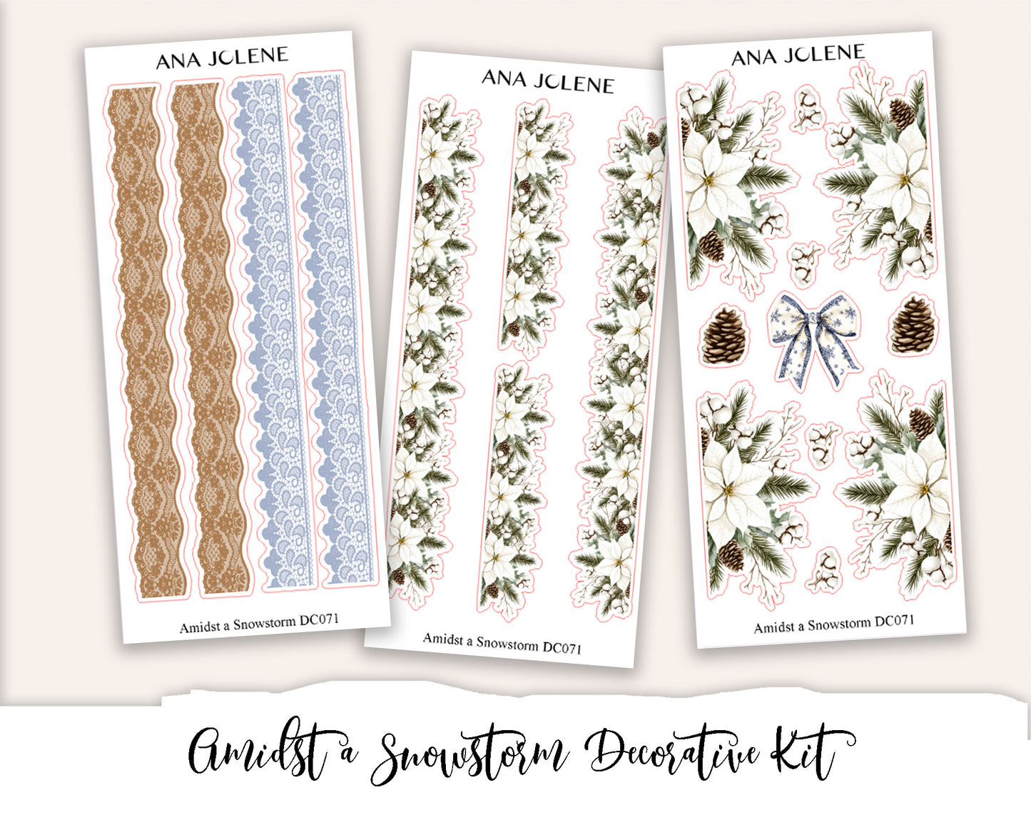 AMIDST A SNOWSTORM   Decorative Planner Sticker Kit