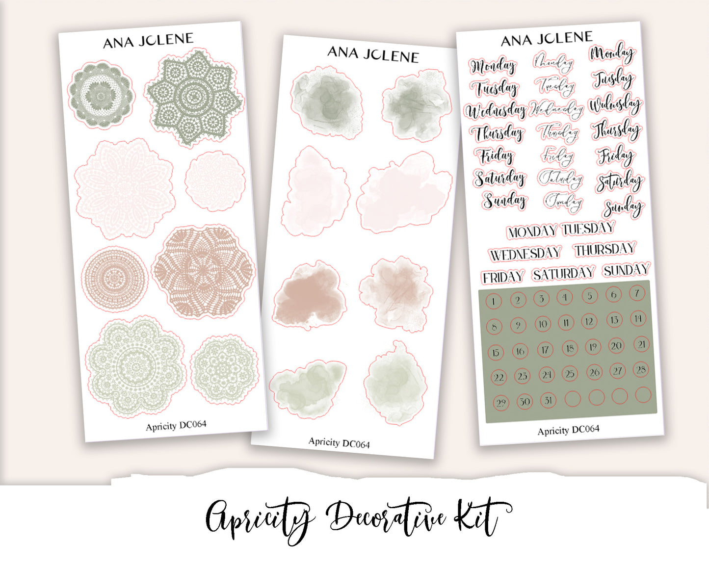 APRICITY Decorative Planner Sticker Kit