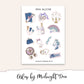 MIDNIGHT FANTASY Mini Journal Sticker Kit