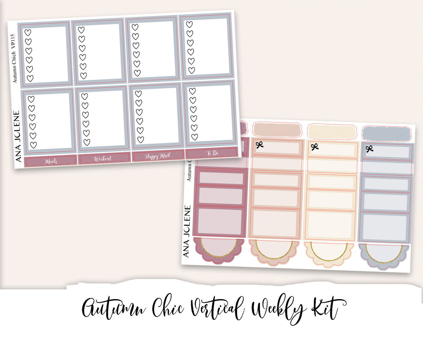 AUTUMN CHIC Planner Sticker Kit (Vertical Weekly)