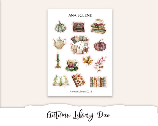 AUTUMN LIBRARY Deco Stickers